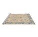 Sideview of Machine Washable Abstract Pastel Orange Rug, wshabs2874