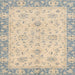 Square Machine Washable Abstract Pastel Orange Rug, wshabs2874