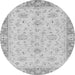 Round Abstract Gray Modern Rug, abs2874gry