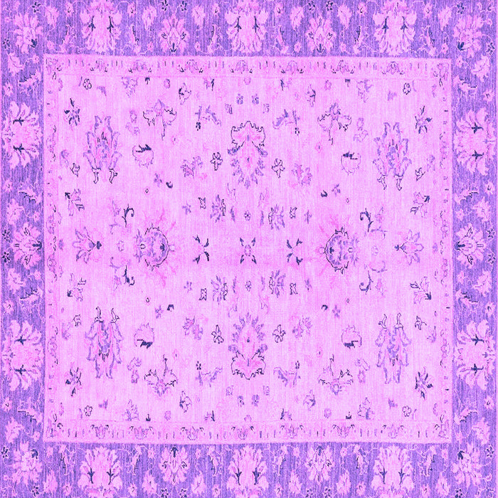 Square Abstract Purple Modern Rug, abs2874pur