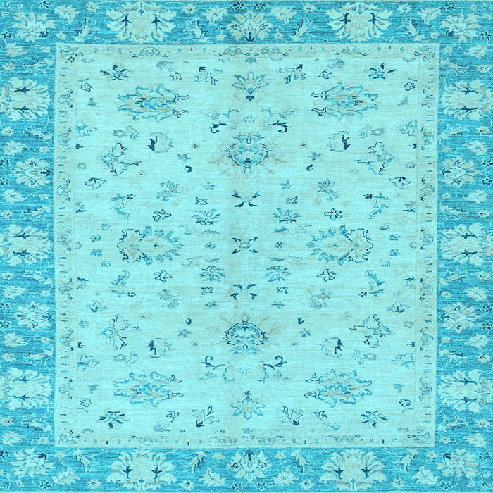 Square Machine Washable Abstract Light Blue Modern Rug, wshabs2874lblu