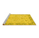 Sideview of Machine Washable Abstract Yellow Modern Rug, wshabs2874yw