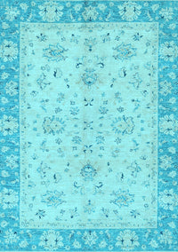 Abstract Light Blue Modern Rug, abs2874lblu