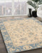 Abstract Pastel Orange Modern Rug in Family Room, abs2874