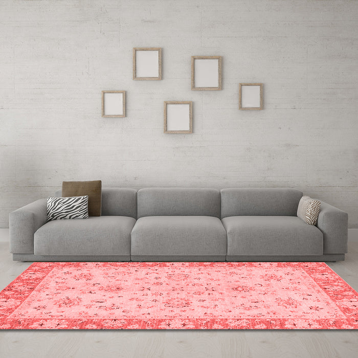Modern Red Washable Rugs