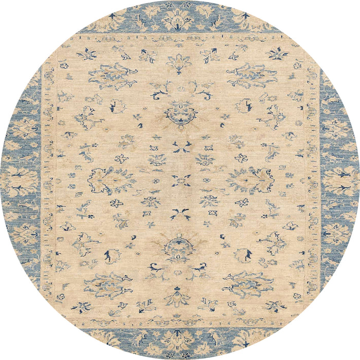 Round Abstract Pastel Orange Modern Rug, abs2874