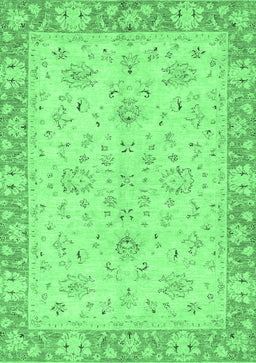 Abstract Emerald Green Modern Rug, abs2874emgrn
