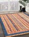 Machine Washable Abstract Brown Sugar Brown Rug in a Family Room, wshabs2875