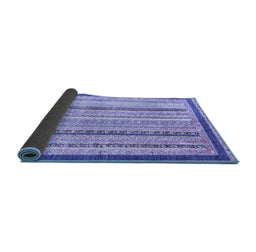 Sideview of Abstract Blue Modern Rug, abs2875blu