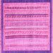 Square Abstract Pink Modern Rug, abs2875pnk