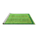 Sideview of Machine Washable Abstract Green Modern Area Rugs, wshabs2875grn