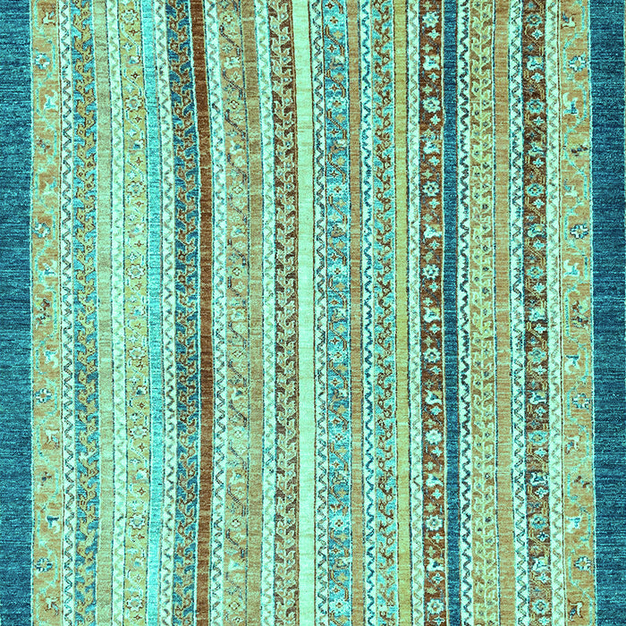 Machine Washable Abstract Turquoise Modern Area Rugs, wshabs2875turq