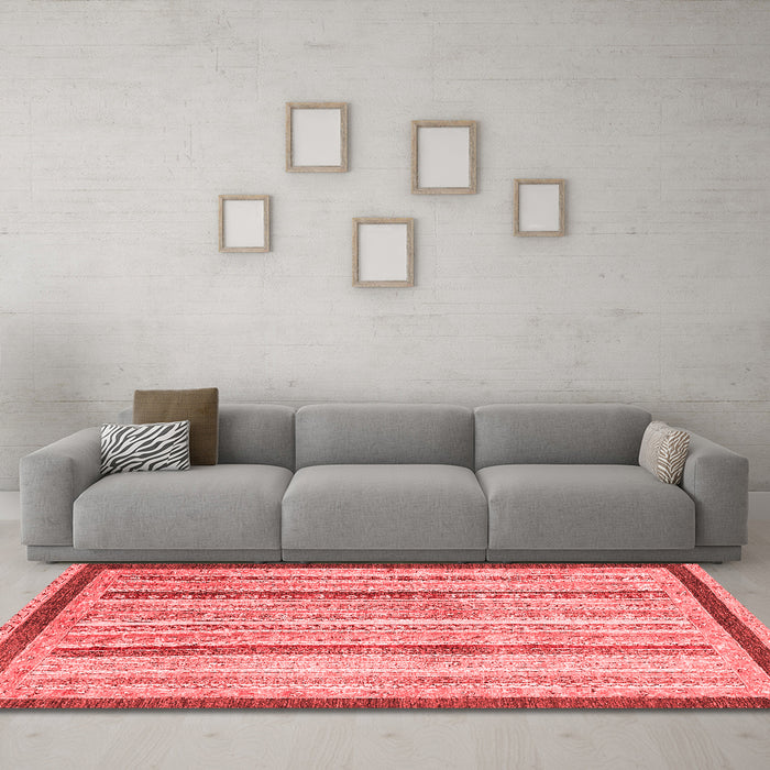Modern Red Washable Rugs