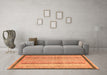 Machine Washable Abstract Orange Modern Area Rugs in a Living Room, wshabs2875org