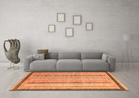 Machine Washable Abstract Orange Modern Rug, wshabs2875org