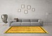 Machine Washable Abstract Yellow Modern Rug in a Living Room, wshabs2875yw