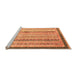 Sideview of Machine Washable Abstract Orange Modern Area Rugs, wshabs2875org