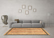 Machine Washable Abstract Brown Modern Rug in a Living Room,, wshabs2875brn