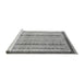 Sideview of Machine Washable Abstract Gray Modern Rug, wshabs2875gry