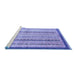 Sideview of Machine Washable Abstract Blue Modern Rug, wshabs2875blu