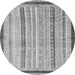 Round Abstract Gray Modern Rug, abs2875gry