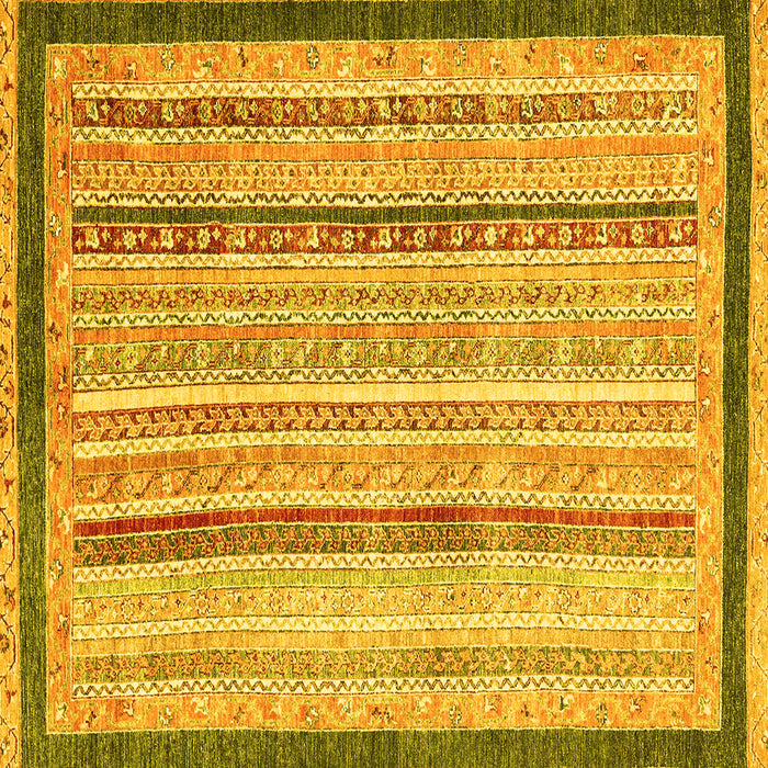 Square Abstract Yellow Modern Rug, abs2875yw