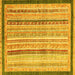 Square Abstract Yellow Modern Rug, abs2875yw