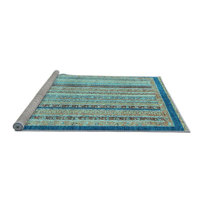 Sideview of Machine Washable Abstract Light Blue Modern Rug, wshabs2875lblu