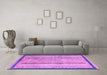 Machine Washable Abstract Purple Modern Area Rugs in a Living Room, wshabs2875pur