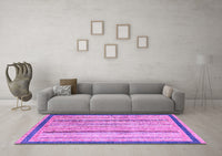 Machine Washable Abstract Purple Modern Rug, wshabs2875pur