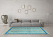 Machine Washable Abstract Light Blue Modern Rug in a Living Room, wshabs2875lblu