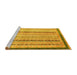 Sideview of Machine Washable Abstract Yellow Modern Rug, wshabs2875yw