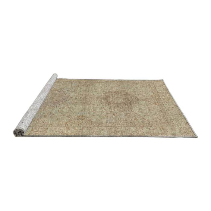 Sideview of Machine Washable Abstract Brown Rug, wshabs2876