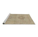 Sideview of Machine Washable Abstract Brown Rug, wshabs2876