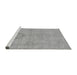 Sideview of Machine Washable Abstract Gray Modern Rug, wshabs2876gry