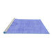 Sideview of Machine Washable Abstract Blue Modern Rug, wshabs2876blu