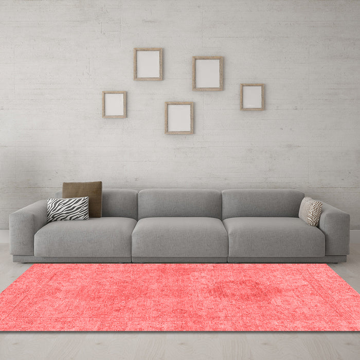 Modern Red Washable Rugs