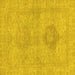 Square Machine Washable Abstract Yellow Modern Rug, wshabs2876yw