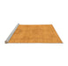 Sideview of Machine Washable Abstract Orange Modern Area Rugs, wshabs2876org