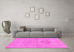 Machine Washable Abstract Pink Modern Rug in a Living Room, wshabs2876pnk