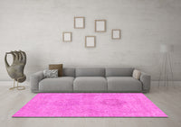 Machine Washable Abstract Pink Modern Rug, wshabs2876pnk