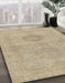 Abstract Brown Modern Rug in Family Room, abs2876