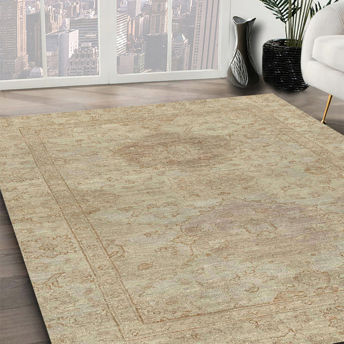 Abstract Brown Modern Rug in Family Room, abs2876
