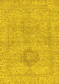 Abstract Yellow Modern Rug, abs2876yw