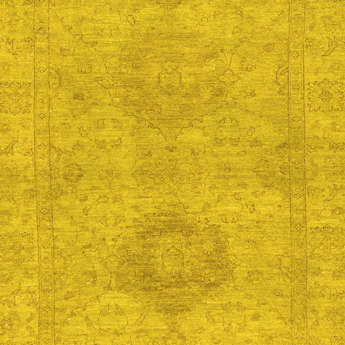 Machine Washable Abstract Yellow Modern Rug, wshabs2876yw