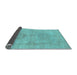 Sideview of Abstract Light Blue Modern Rug, abs2876lblu