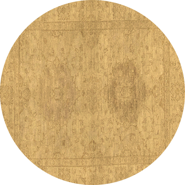 Round Abstract Brown Modern Rug, abs2876brn