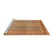 Sideview of Machine Washable Abstract Red Rug, wshabs2877