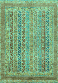 Abstract Turquoise Modern Rug, abs2877turq