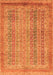 Machine Washable Abstract Orange Modern Area Rugs, wshabs2877org